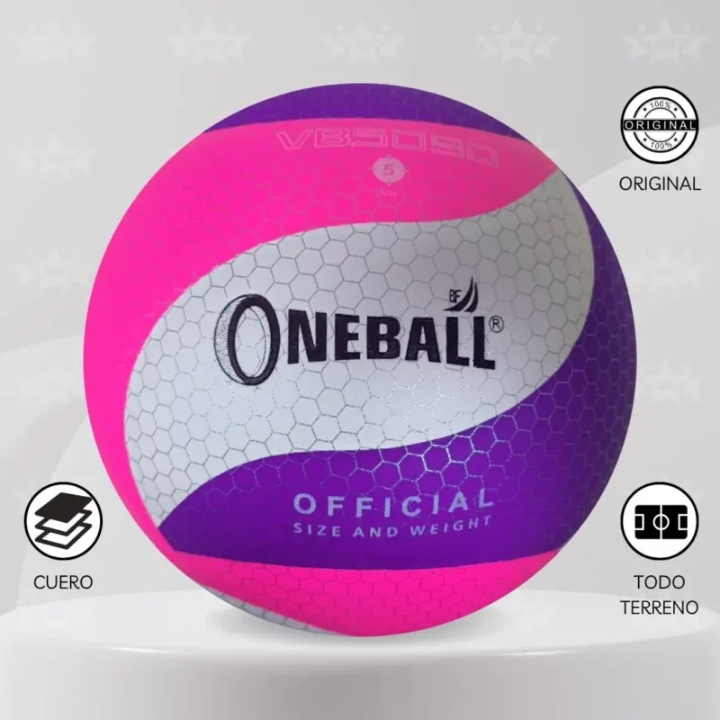 PELOTA DE VOLEY ONEBALL CUERO PU - DISEÑO PANAL VB5060 / VB5090 - Imagen 6