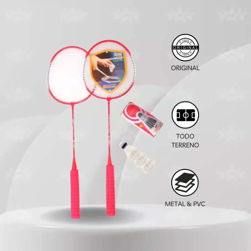 Set De Bádminton Raquetas Y Plumillas - Imagen 2