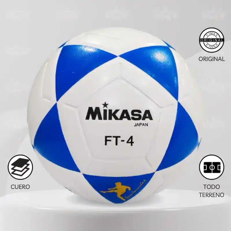 Pelota De Fútbol Mikasa FT-4 Cuero #4 - Imagen 5