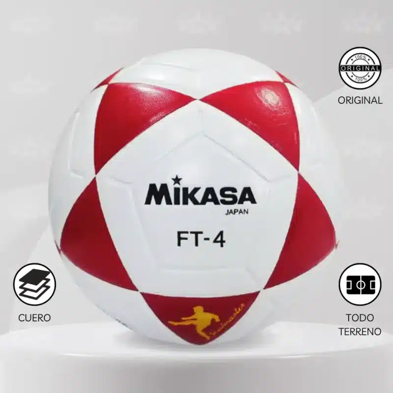 Pelota De Fútbol Mikasa FT-4 Cuero #4 - Imagen 2