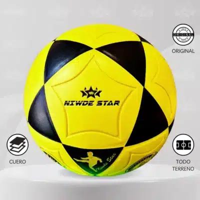 Pelota De Fútbol Niwde Star Cuero Pvc Vulcanizado #4