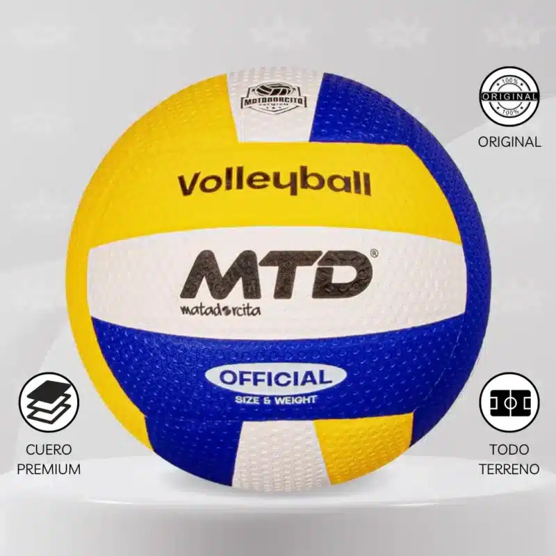 Pelota De Vóley Mtd 210 Cuero Pu Premium Pro - Imagen 3