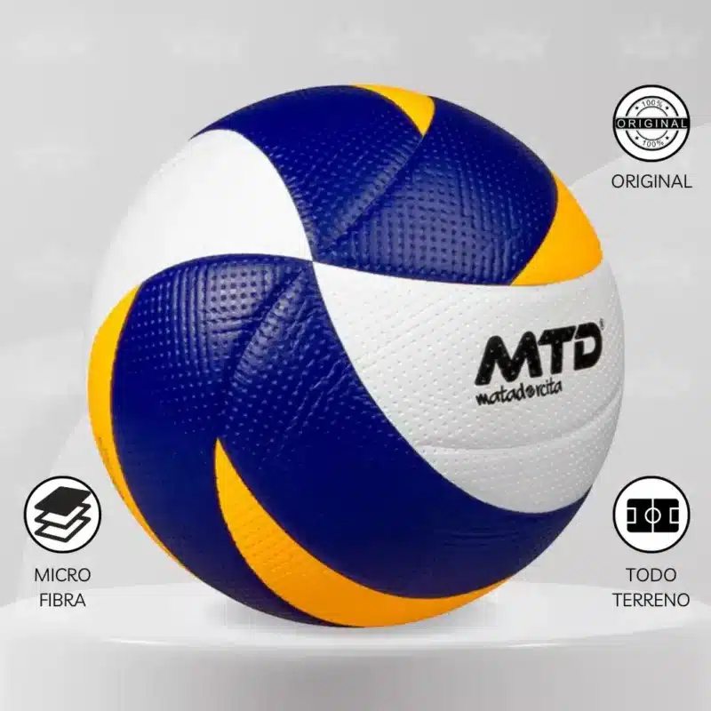 Pelota De Voley Mtd M5000-Tricolor Microfibra Japonés Pro - Imagen 4