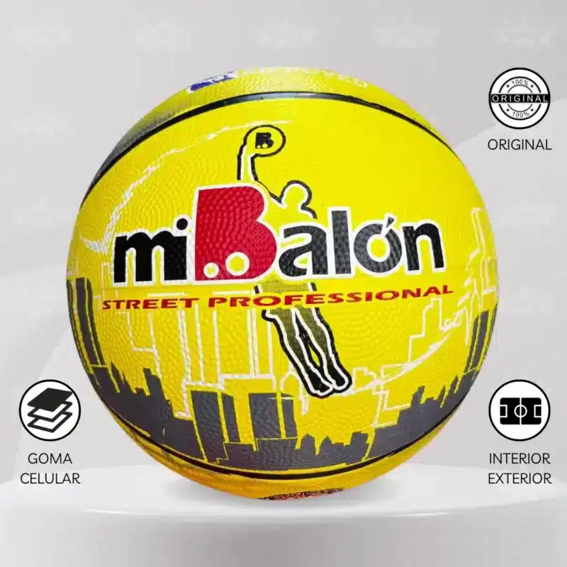 Pelota De Básquet Mi Balón Goma Celular Talla #7 Diseño Street - Imagen 2