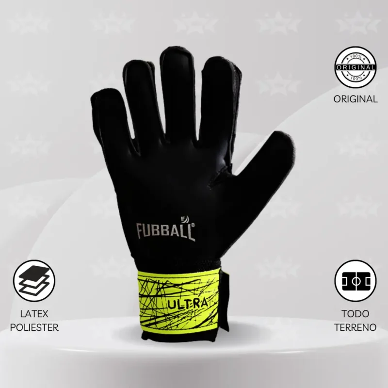 Guantes De Arquero Fubball – Diseño ULTRA Amarillo - Imagen 3